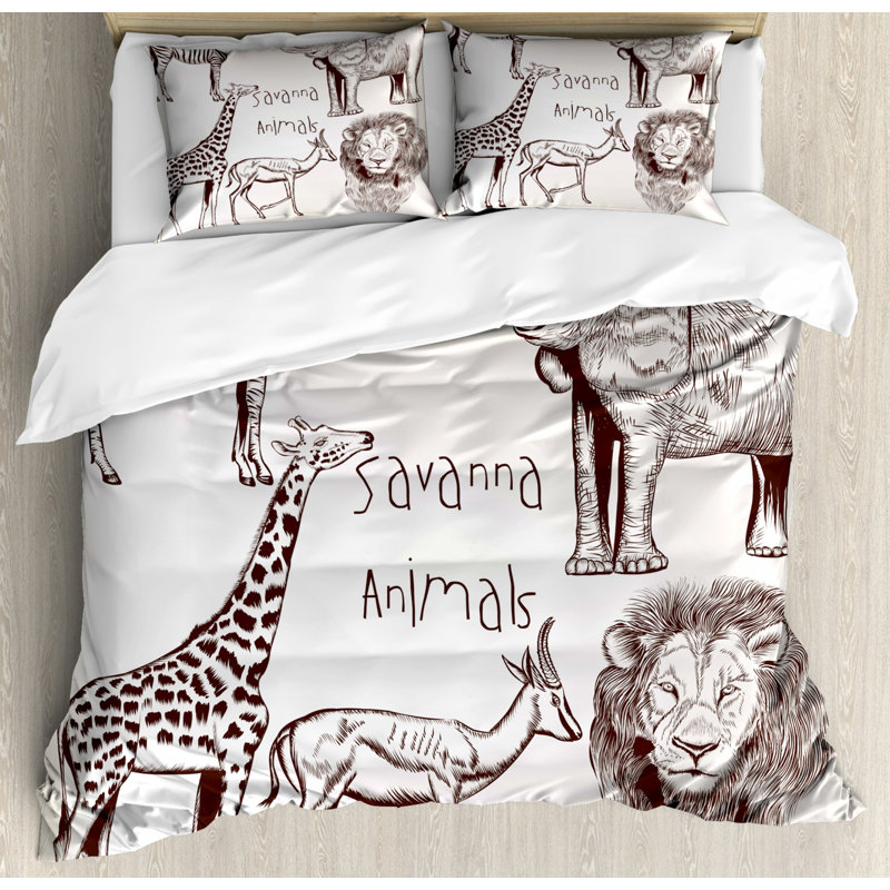Eclectic Polyester Mixed Duvet Cover, Queen Duvet Cover + 2 Shams