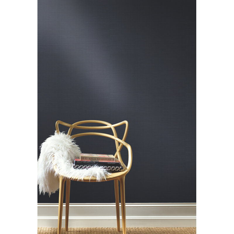 Grey & Black Grass Wallpaper, Bleu