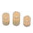 Set of 3 Ivory LED Candles with Remote Timer