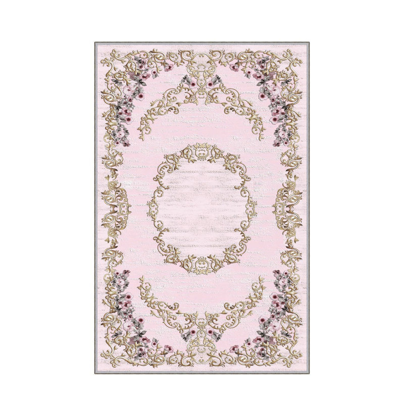Stylish Hall Carpet (3.3 x 6.6 ft), 100% Polyester, 0.3 in Pile Height | Antibacterial, Non-Slip PVC Felt Dot Underside | Machine Washable, 3D Digital Print, Durable & Easy to Clean | Perfect for Entryway & Living Areas