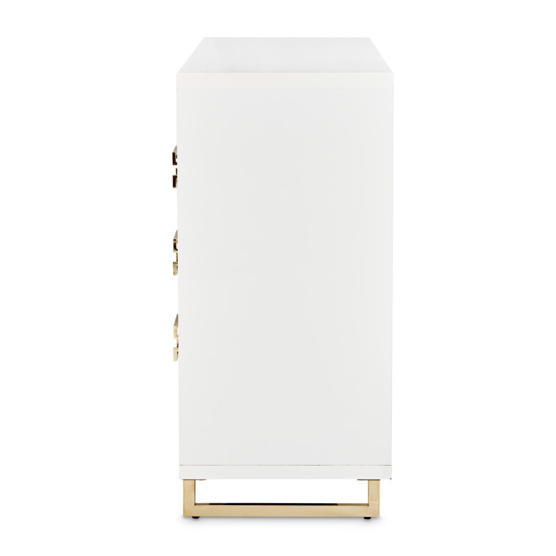 Palm Gate 6-Drawer Dresser - Cloud White