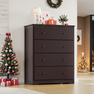Naewe 29" W Modern 4 Drawer Dresser, Drawer Chest, Wooden Storage Dresser