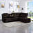 Emsal Faux Leather Reclining Sectional Right Hand Facing-100813024