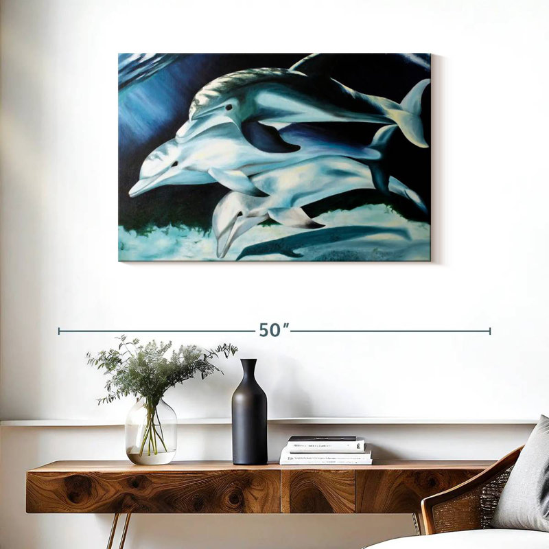 Brampt Dolphin Trio, 24" H x 36" W