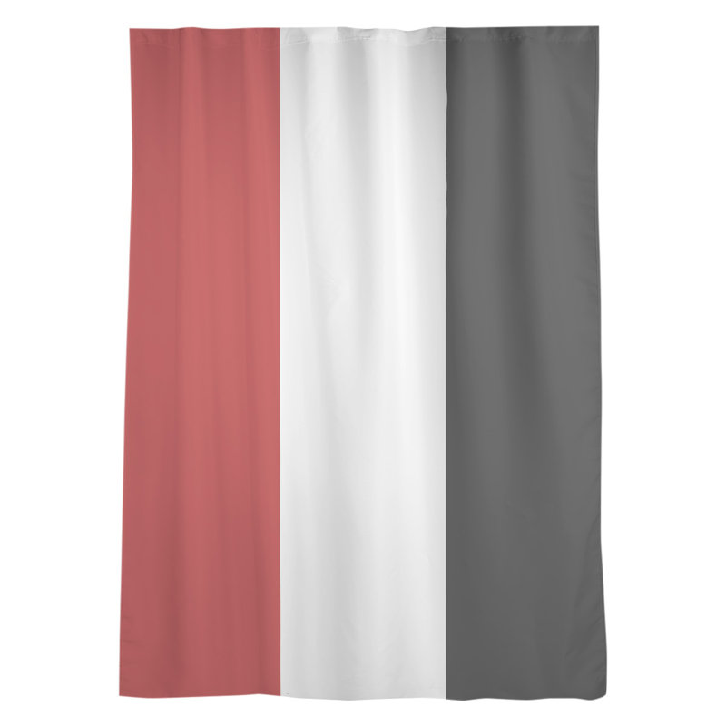 Panneau de rideau simple diaphane avec passe-tringle Stripes, Louisville fenêtre rouge / blanc / noir