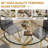 5- Piece Dining Table Set,Glass Top Metal Base Dining Tablewith 4 Faux Leather Dining Chairs-111233763-111233764