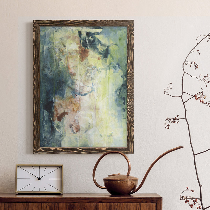 " Nature's Elements I " Painting Print, Walnut Framed, 44" H x 31" W x 1" D