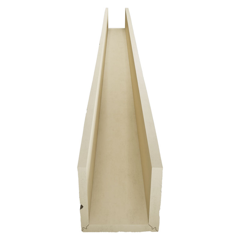 Poutre en imitation de bois taillée à la main à trois côtés (poutre en U), H 8 po x l 8 po, Champagne Mist, L 14 pi
