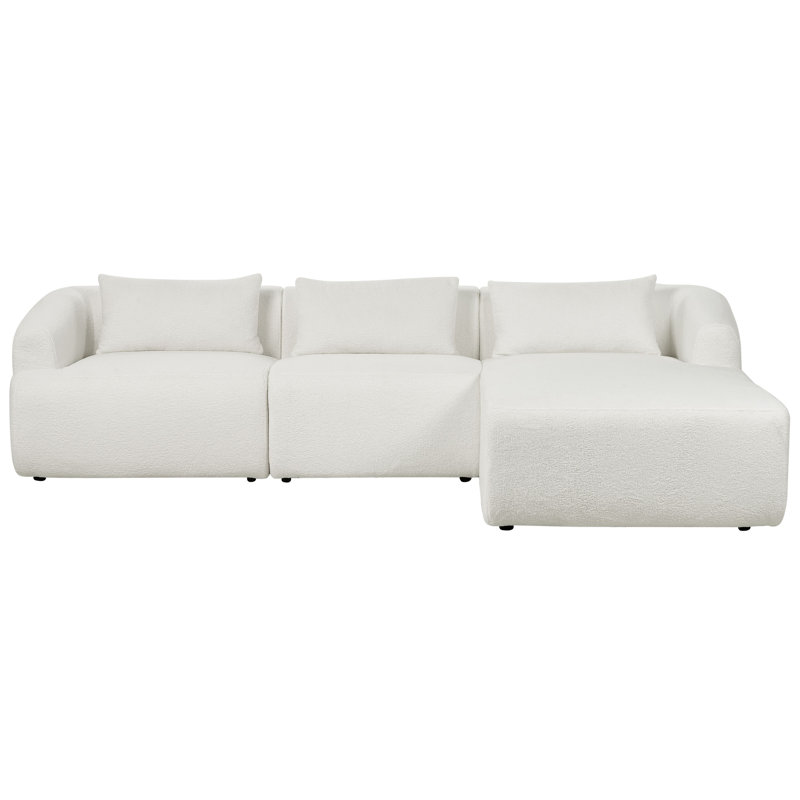Anacleto 3 Seater Corner Sofa , Left Hand Facing, White