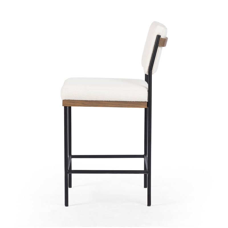 Popovich Upholstered Counter Stool - Modern Metal Frame