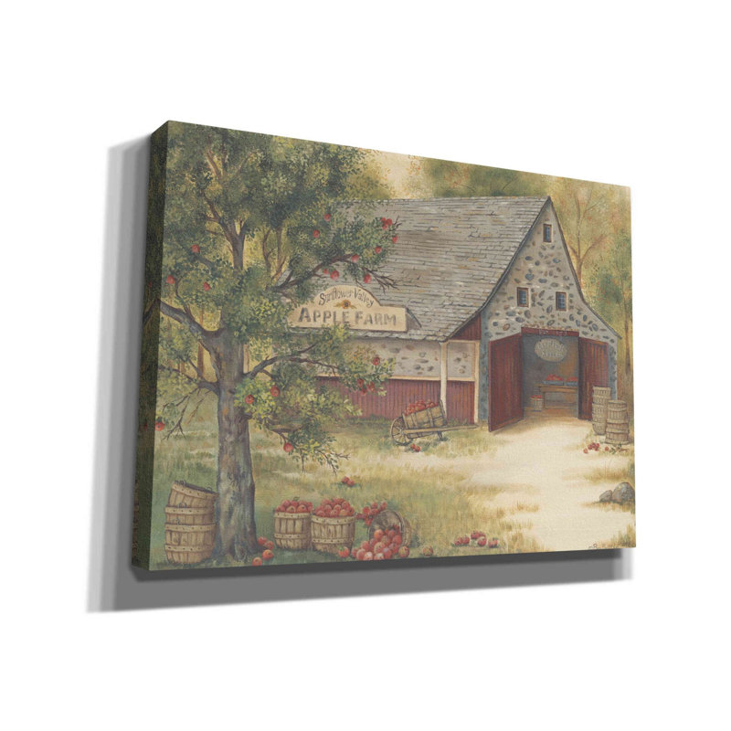 «Sunflower Valley Apple Farm» par Pam Britton, art mural sur toile, H 40 po x l 54 po x P 1,5 po