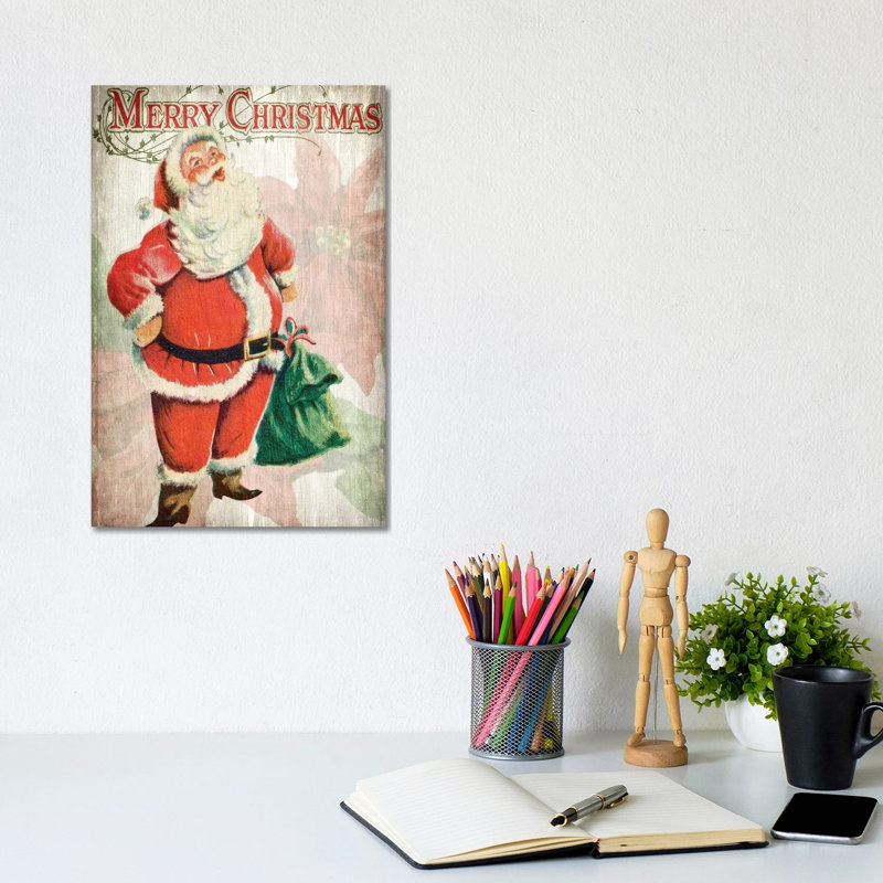 Merry Christmas Santa by Kimberly Allen - Wrapped Canvas Gallery-Wrapped Canvas Giclée, 30.48cm H x 20.32cm W