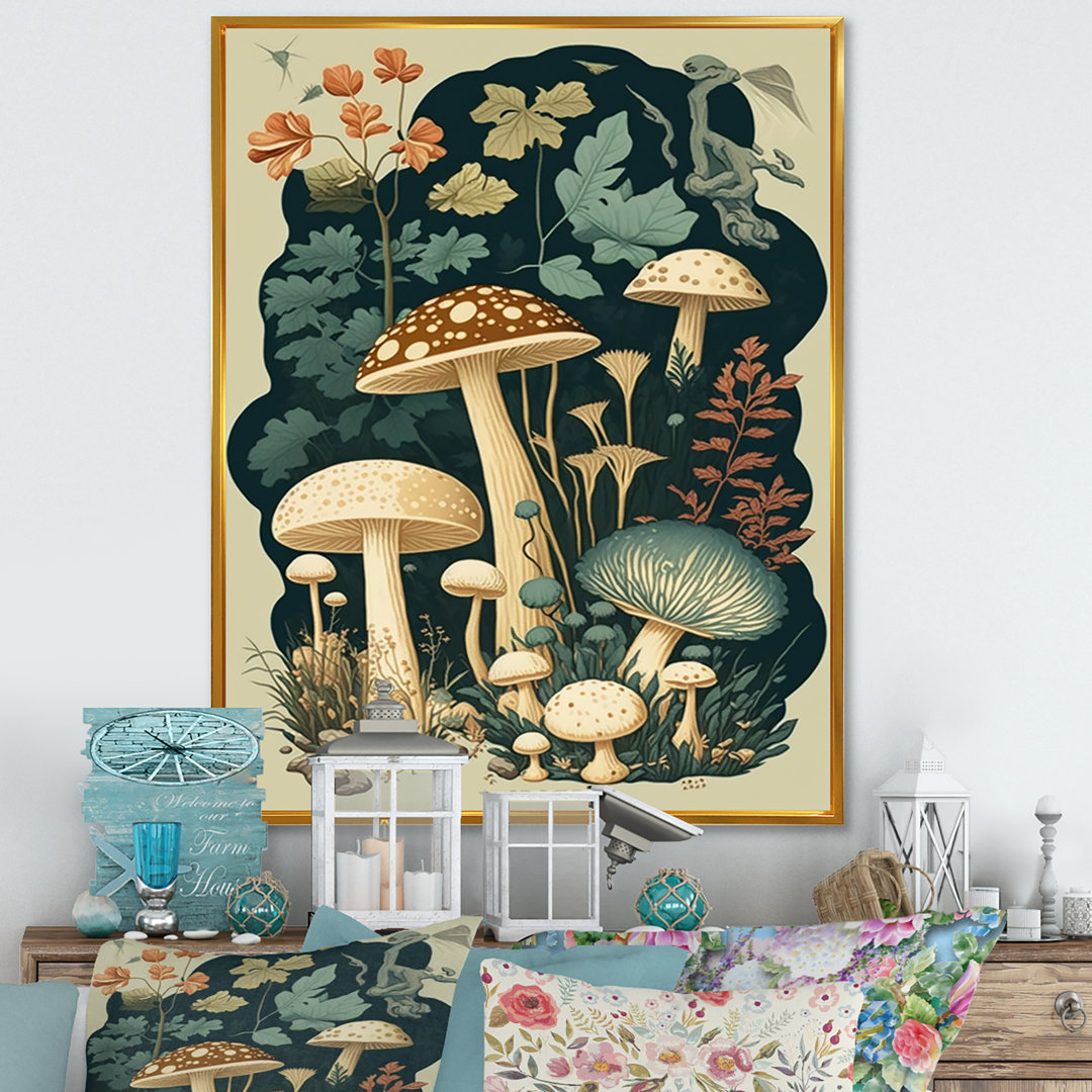 " Vintage Mushrooms Amanita Muscaria III " August Grove® 
