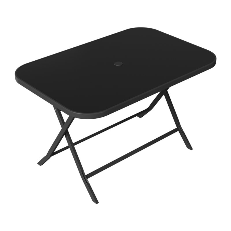 72Cm L Outdoor Dining Table, Black