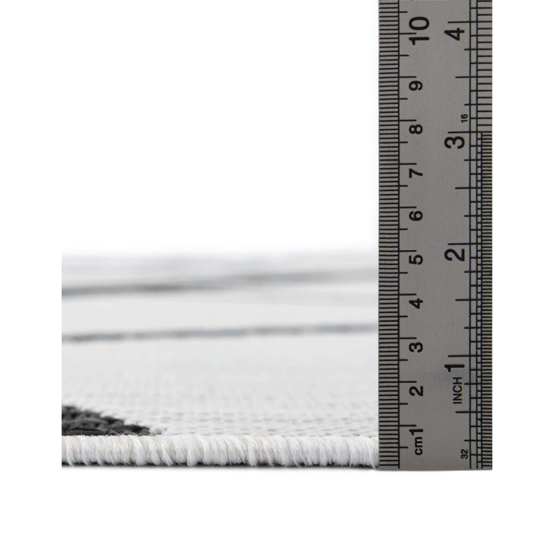Tapis intérieur / extérieur d'extérieur moderne, Rectangle 4 pi 1 po x 6 pi 1 po