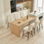 Ensemble de 2 chaises de bar réglables à pieds de fer réglables en velours beige-423273595