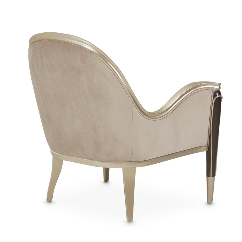 Villa Cherie 31'' Wide Armchair, Porcini Velvet