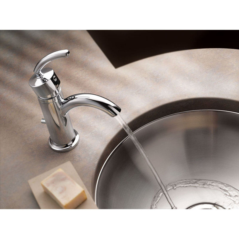 ICON Single Hole Low Arc Bathroom Faucet, Chrome