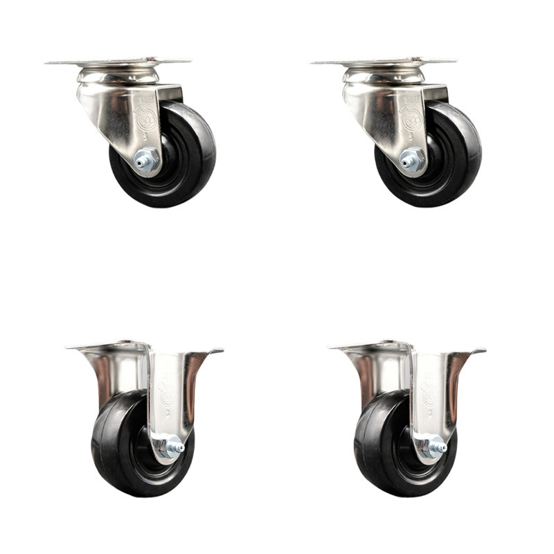 Ensemble de roulettes en acier inoxydable 316SS