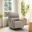 Fauteuil pivotant inclinable recouvert de tissu brun clair avec ports USB-2040398587