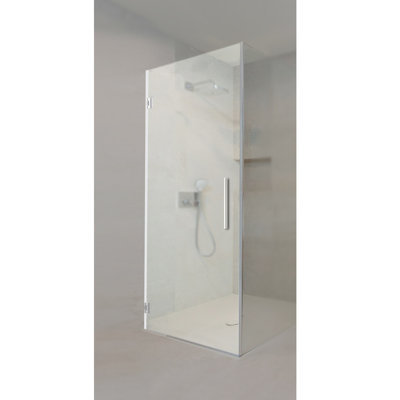 Porte de douche à charnière réversible à charnière à ouverture automatique sans cadre