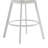 Hazel Outdoor Patio Swivel Counter Stool in Aluminum with Teak Wood and Argent Gray Cushion
