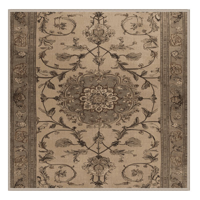 Tapis brun lavable à la machine