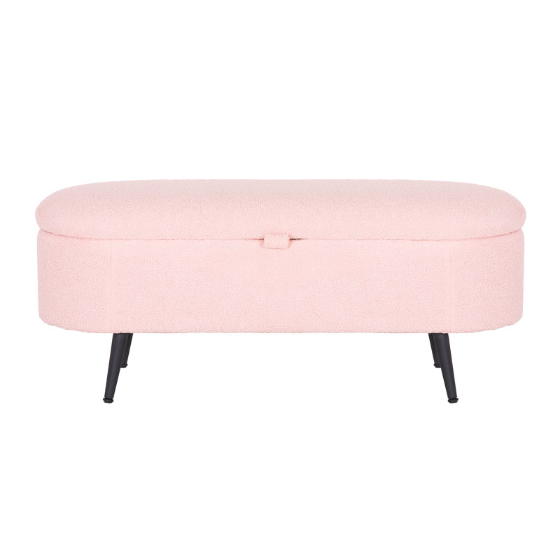 Repose-pieds Azzay Teddy, Mélange de polyester rose