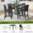 5 Piece Counter Height Table Set, Kitchen Table Set With Square Table, Counter Height Dining Table