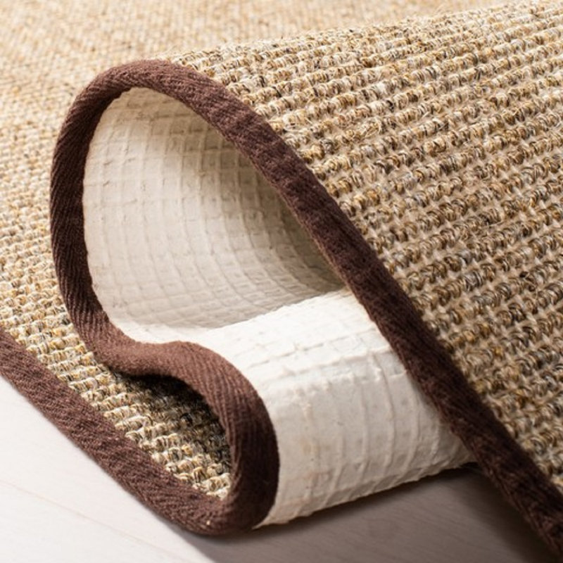 Martha Stewart Sisal/Jute Solid Color Rug in Brown, Rectangle 4' x 6'