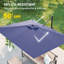 Parasol en porte-à-faux 10 x 8 pi avec tissu teint dans la masse, abat-jour luxueux avec rotation à 360 °-519868175