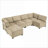 Sectional Sofas | Modern 6-Seat U Shaped Modular Convertible Couch for Living Room | khaki | Corduroy-1386294858