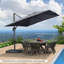 Parasol rectangulaire en porte-à-faux gris 11 pi x 9 pi avec base en croix Yatra-964021589