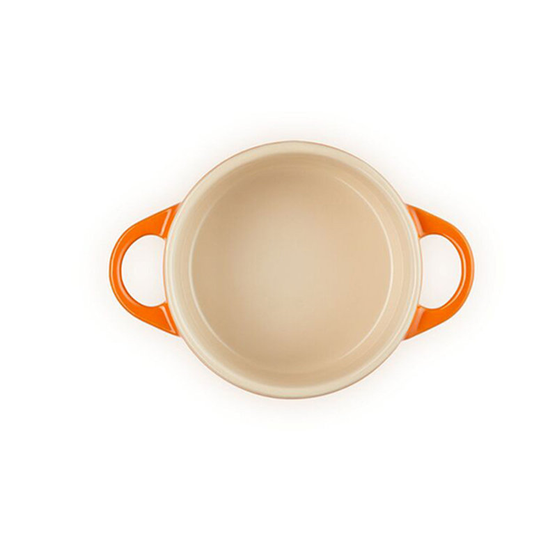 Le Creuset Stonware 8 oz. Mini Round Cocotte with Lid, Flame