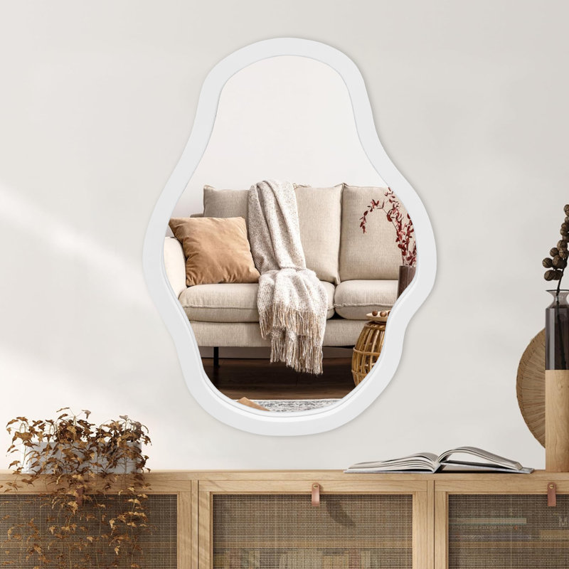 Miroir décoratif irrégulier, Blanc