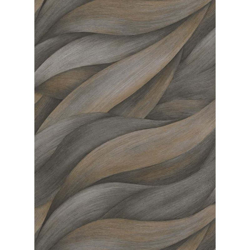 Wallpaper Abstract Featuring Waves, Brown/Gray