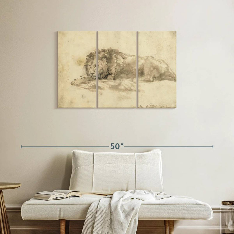 Brampt Reclining Lion, 24" H x 38" W