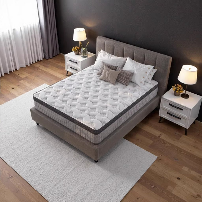 Assembled in USA - 10" Queen Diamond Innerspring Hybrid Mattress with Cooling Gel Memory Foam for Pressure Relief & Motion Isolation, CertiPUR-US & OEKO-TEX Certified