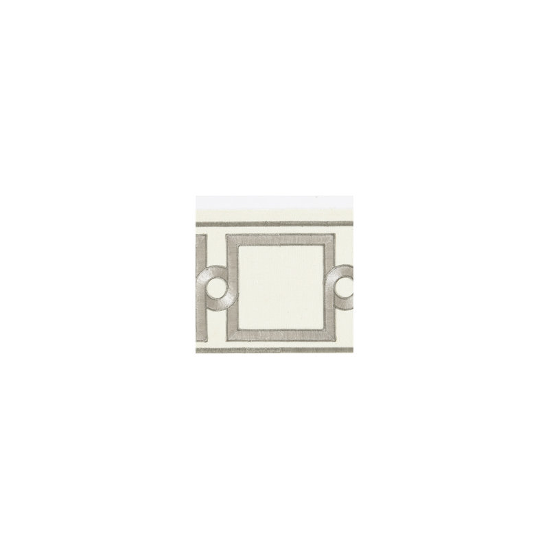 Merchante Embroidered Tape Cotton Blend Fabric, Platinum