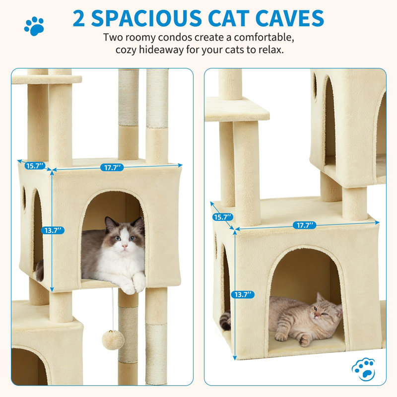 156cm H Cat Tree, Beige