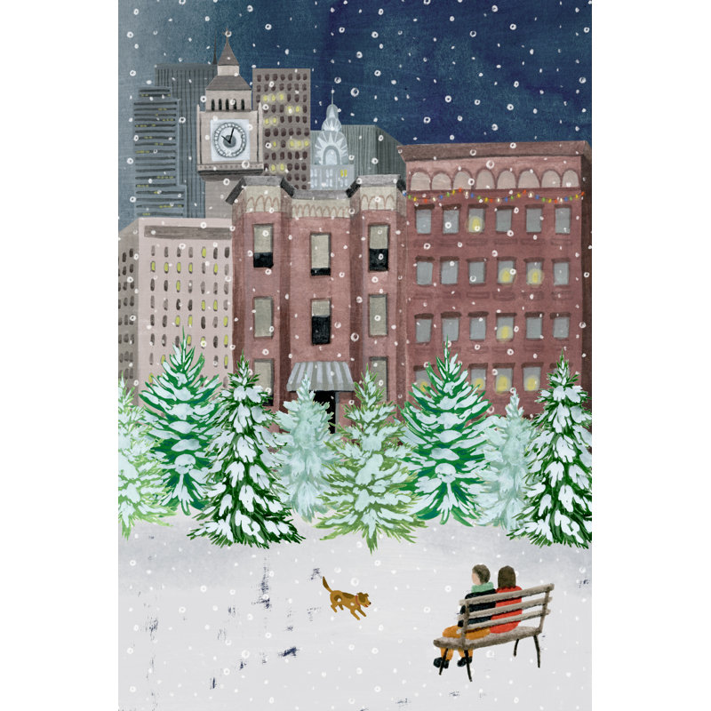 Christmas in the City Collection B by Grace Popp - Painting Print, 122cm H x 81cm W x 3.18cm D, Wrapped Canvas