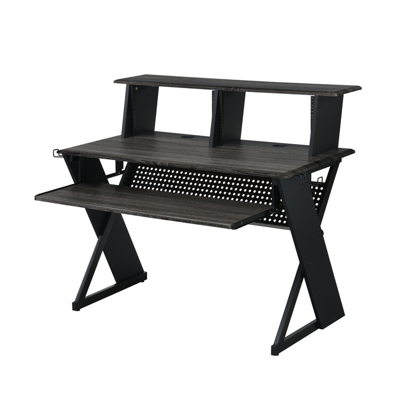 Bureau de musique à finition noire Humain (sans la chaise de bureau)