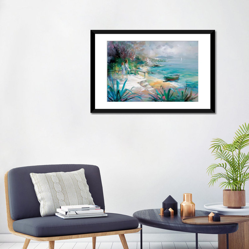 « attended fulfillment », reproduction sur toile, H 26 po x l 40 po x P 1,5 po, Pas de tapis, Papier d'art encadré noir
