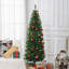 Grand sapin de Noël artificiel non éclairé avec branches réalistes et base en acier-152811065