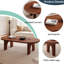 Table basse ovale en noyer, table centrale simple en bois de 51 po pour le salon