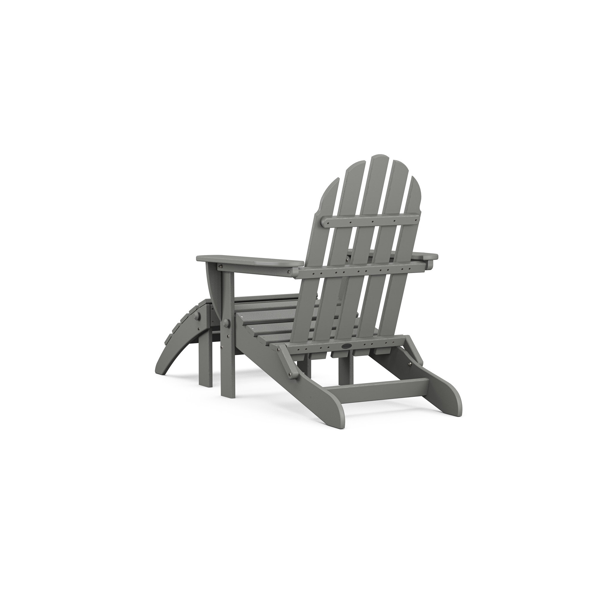 POLYWOOD Classic Adirondack 2-Piece Set, Slate Gray