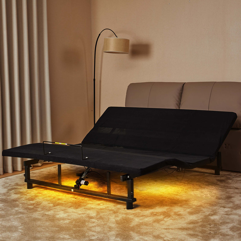 Adjustable Bed Base Frame Head and Foot Incline Quiet Motor King Size Zero Gravity, 4 Ports USB