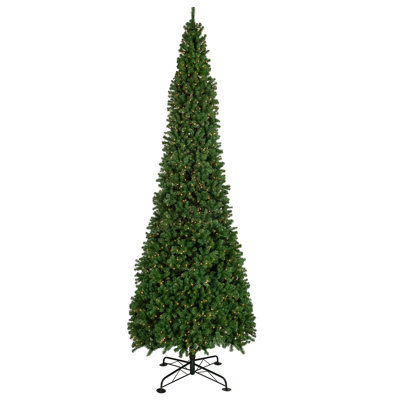 Pre-Lit Spruce Slim Artificial Christmas Tree Clear Lights