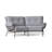 Terrace 82.5'' Wide Iron Loveseat with Cushions-43010749-26148286
