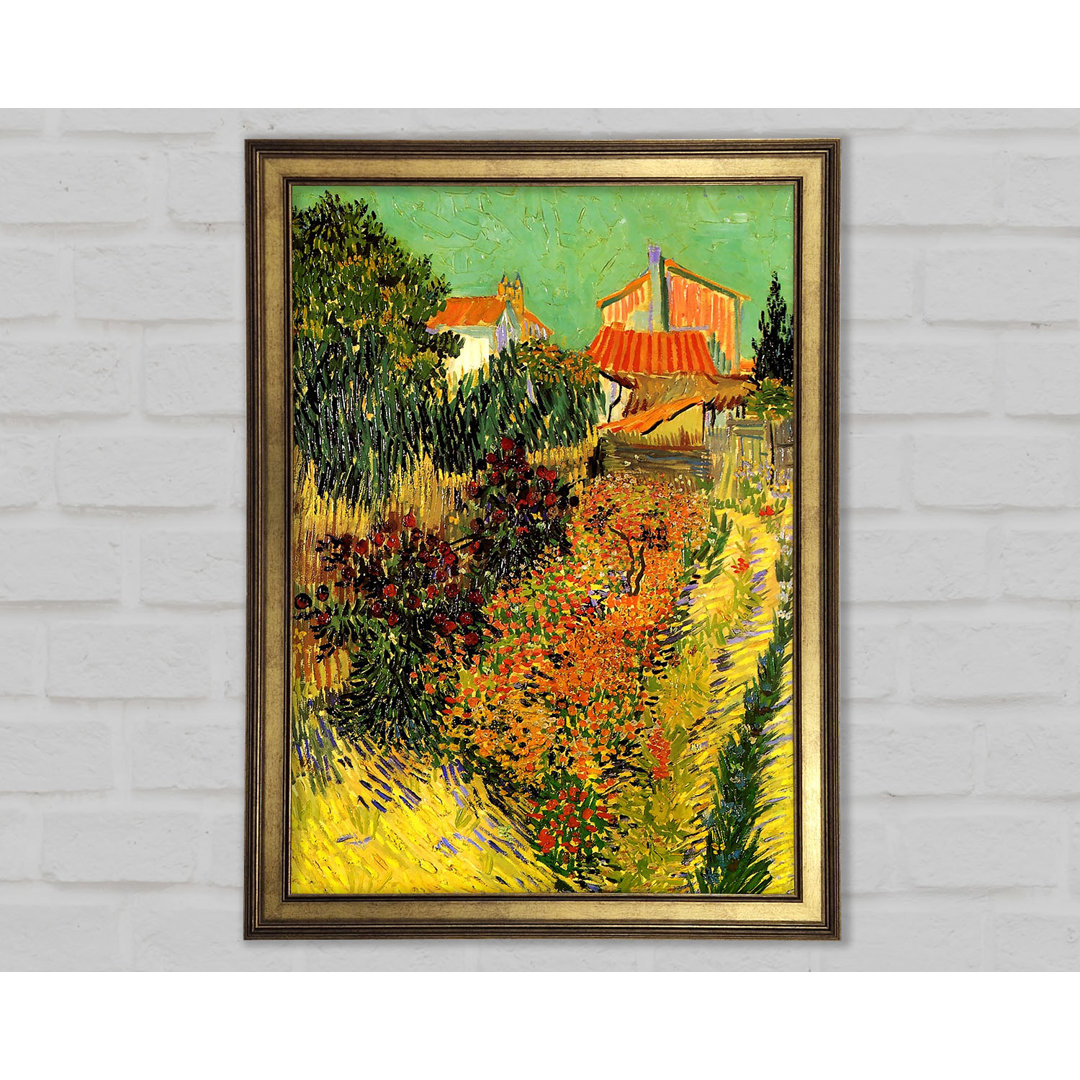 Garten hinter einem Haus von Van Gogh - Druck